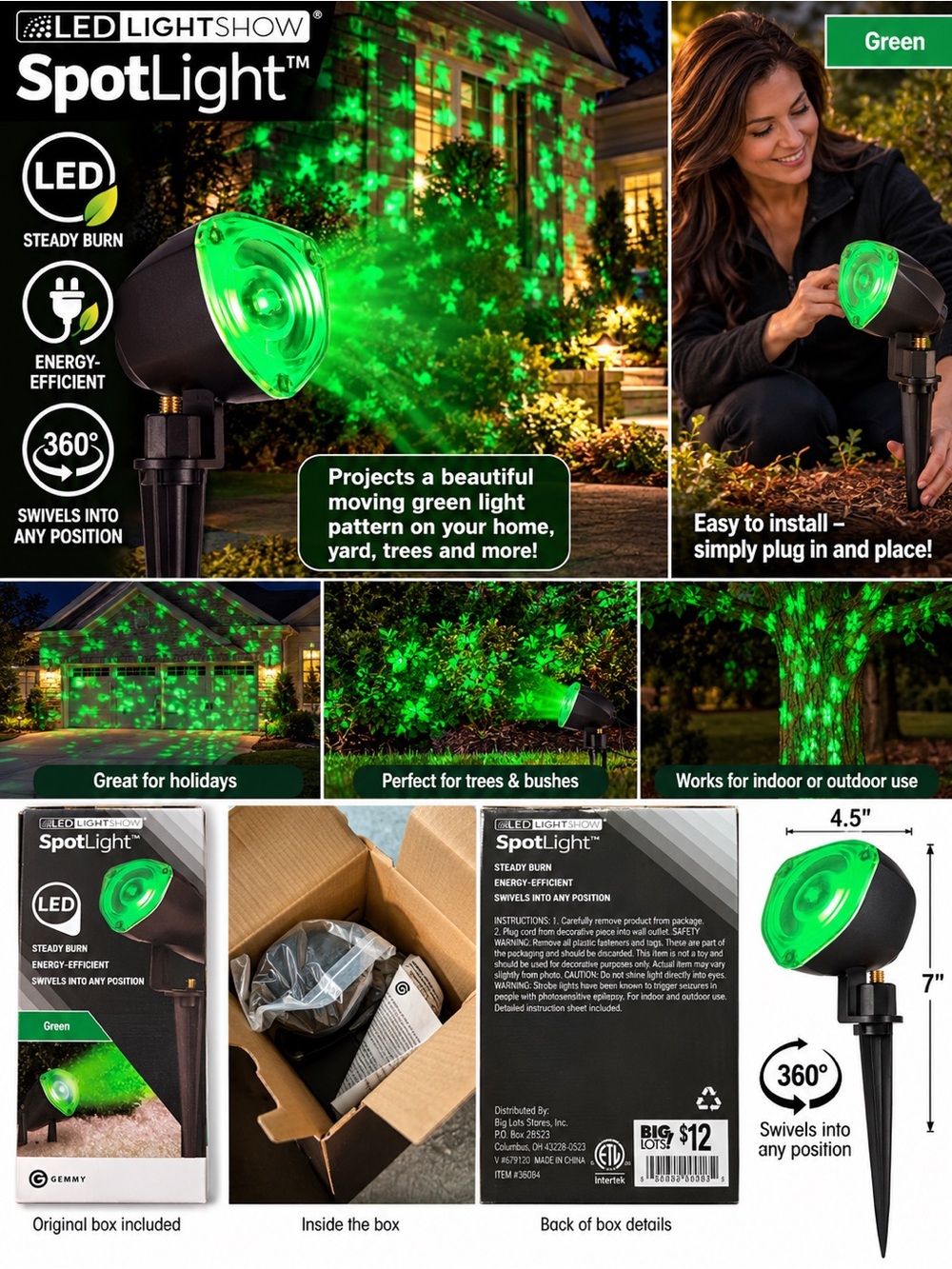 Green LED Outdoor Party Projector